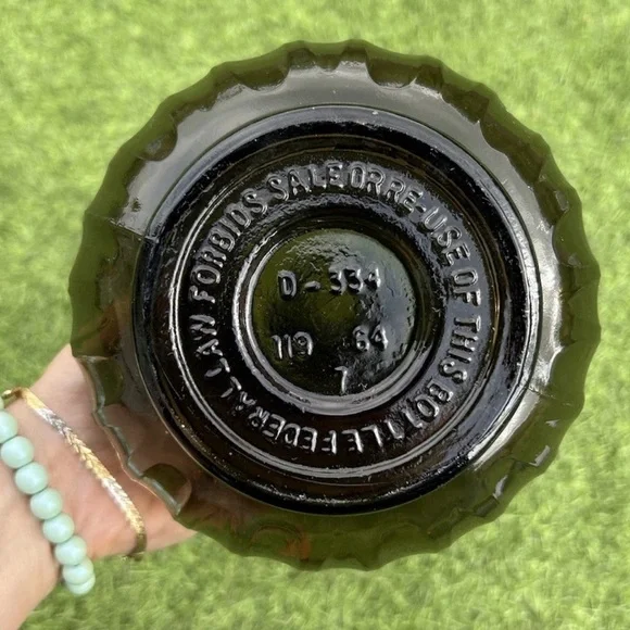 Jim Beam I Dream of Jeannie Genie Bottle 1964 Smoke Green Glass Decanter - Picture 4 of 5